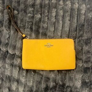 Coach Yellow Wristlet
